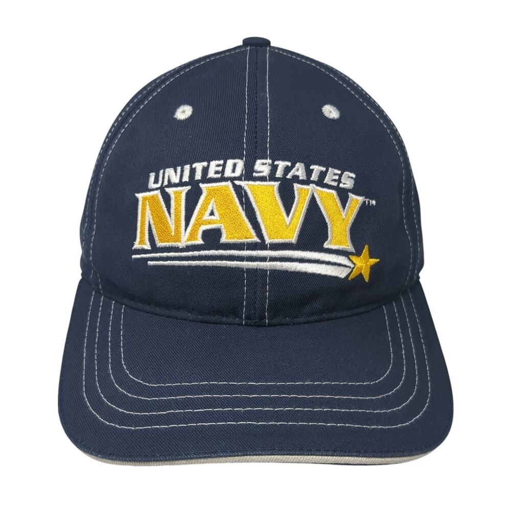 United States Navy Baseball Cap Blue One Size Adjustable Embroidered Patriotic